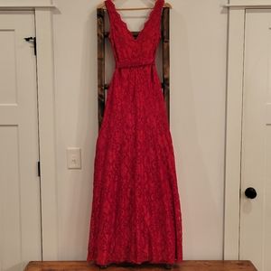 Red formal dress